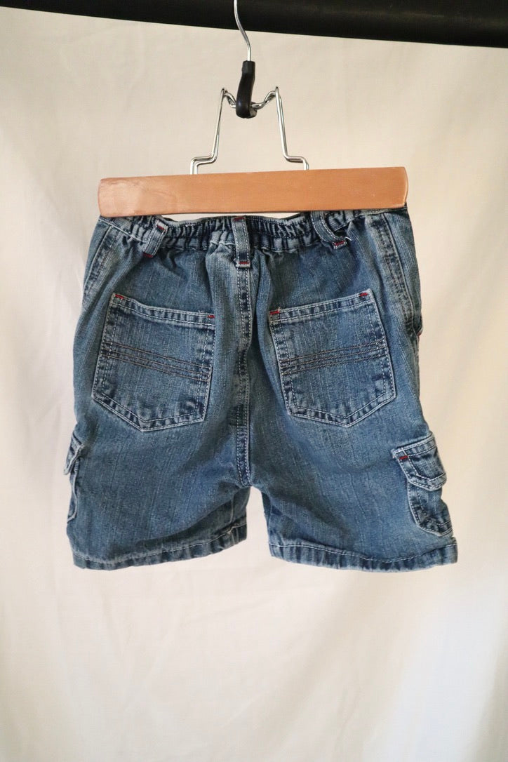 Vintage Hippo Club Denim Cargo Shorts — 24 Months