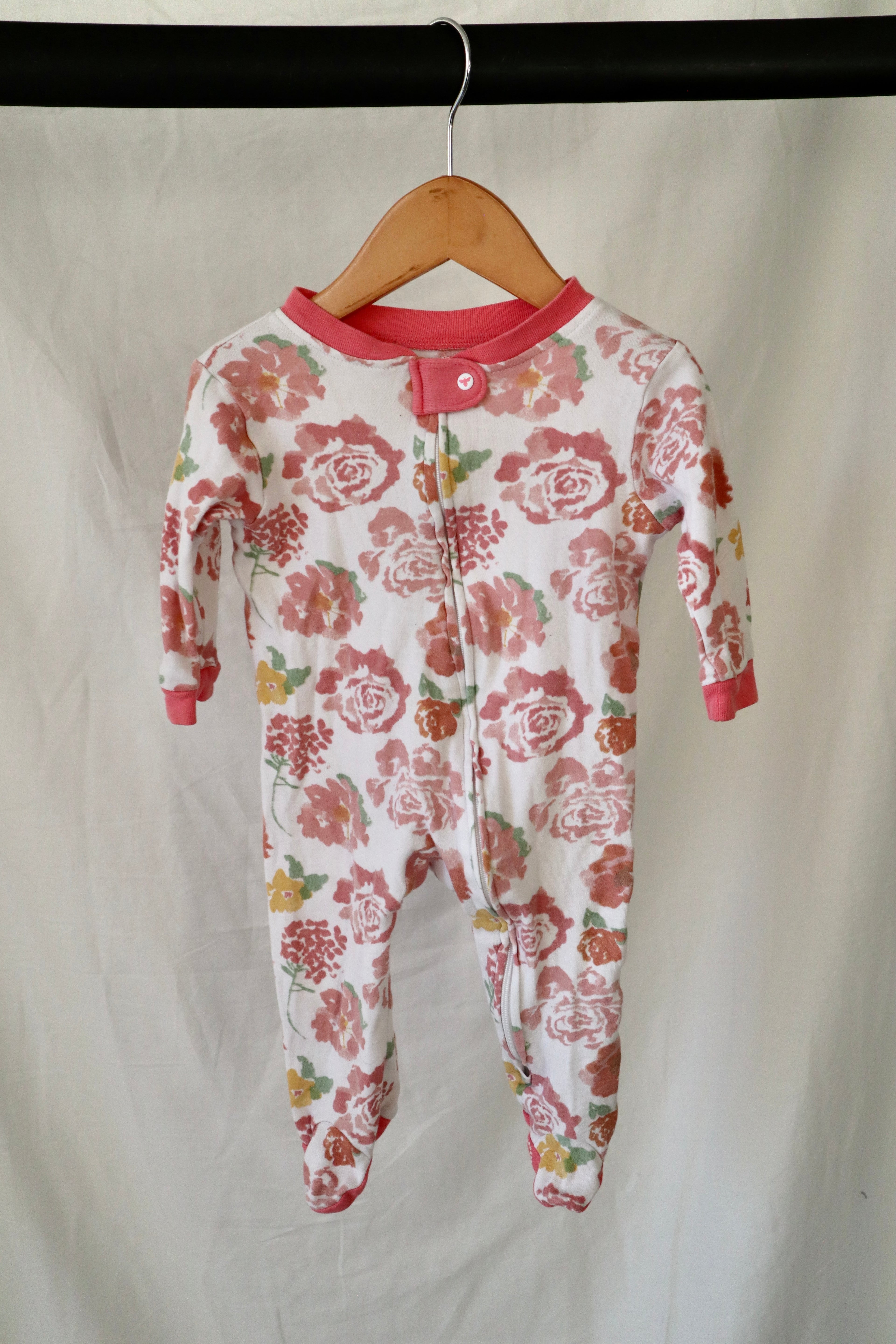 Burt's Bees Baby Floral Sleeper — 3–6 Months