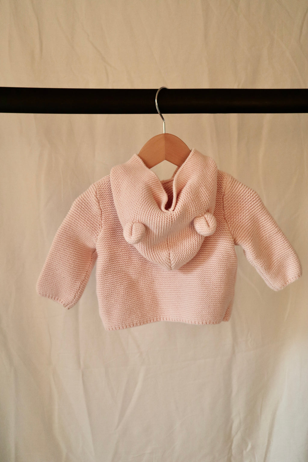 Baby Gap Knit Hooded Cardigan — Blush Pink