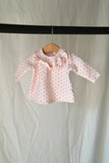 Monkey Bars Quilted Ruffle Top — Blush Pink — 3–6M