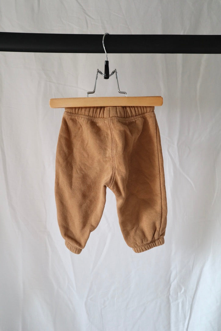 Old Navy Fleece Jogger Set — Camel & Heather Grey — 3–6M