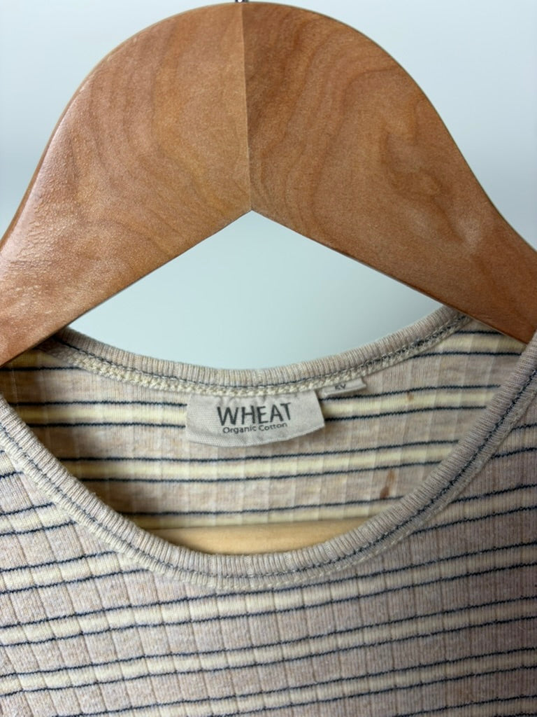 Wheat — Organic Cotton Striped Tank — Oatmeal/Cream — 6Y