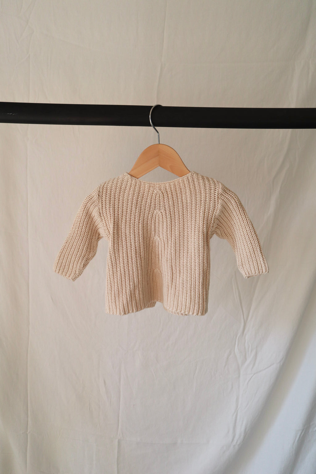 Zara Baby — Knit Bow Cardigan — 6–9M
