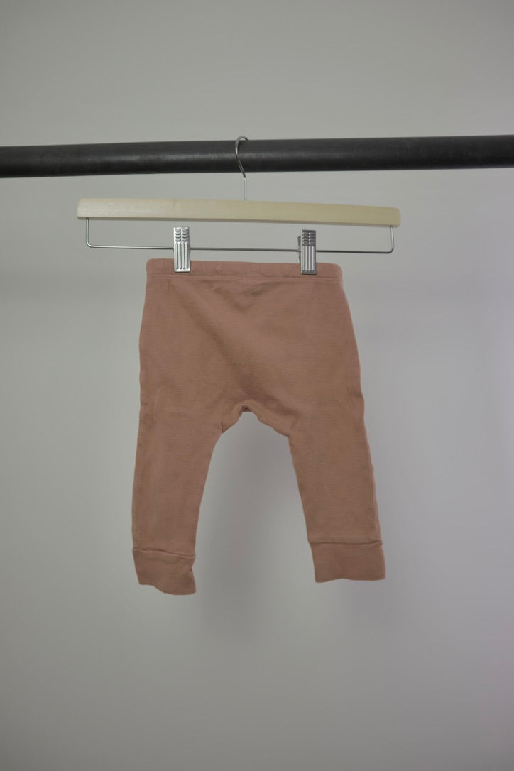 Quincy Mae Organic Cotton Drawstring Pants — Clay — 12–18M