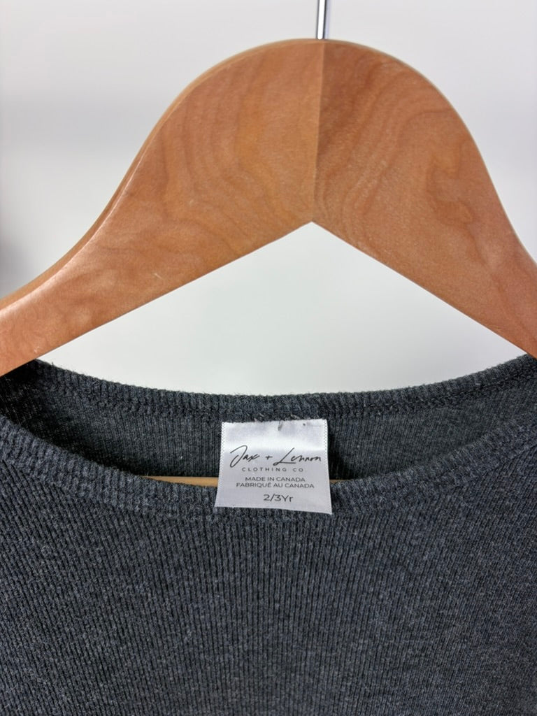 Jax + Lennon — Charcoal Long Sleeve — 2/3Y