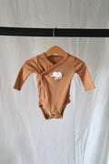 Petit Lem Wrap Bodysuit — Elephant — 3M