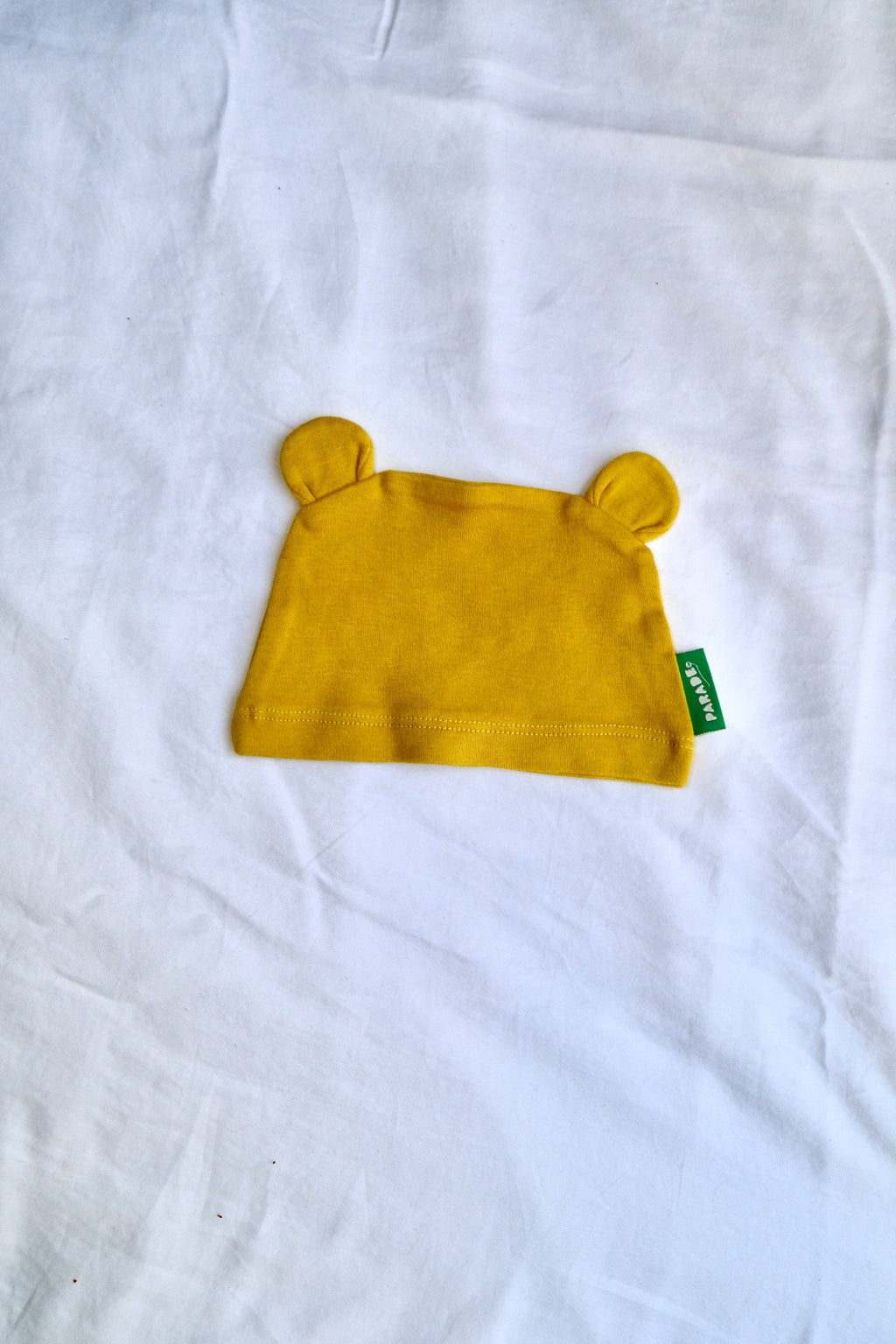 Parade Organics Organic Bear Ear Hat — Mustard — 0–6M