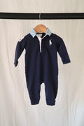 Ralph Lauren Polo Rugby Romper — Navy — 6M
