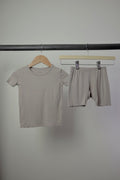 Kyte Baby Bamboo Short Sleeve Pajama Set — Taupe — 3T