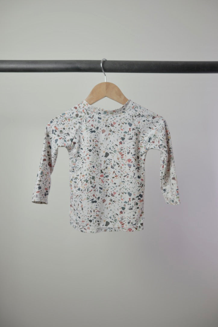 Current Tyed Clothing — Terrazzo Long Sleeve Rashguard — 2/3Y