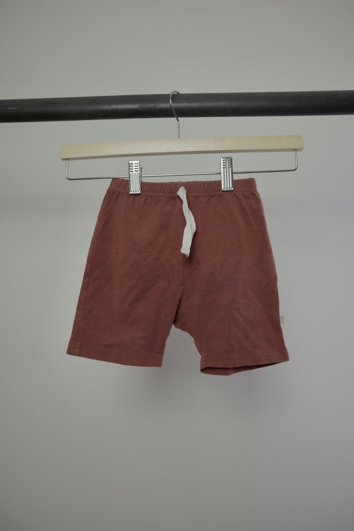 Jax + Lennon Organic Bamboo Shorts — Rust — 2/3Y