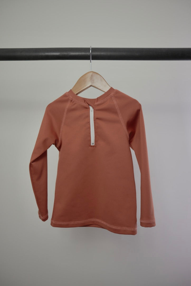 Haven Kids Terracotta Rashguard Swim Set — 2/3T