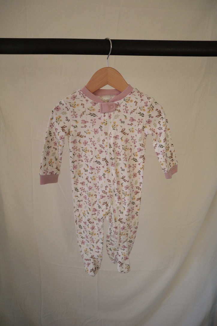 Kyle & Deena Floral Zip Footie Sleeper — 3–6M