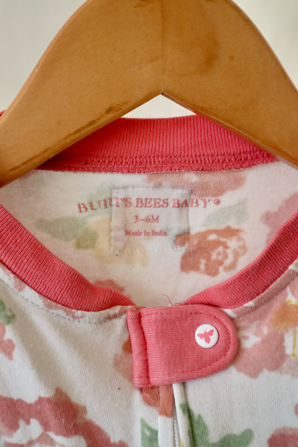 Burt's Bees Baby Floral Sleeper — 3–6 Months