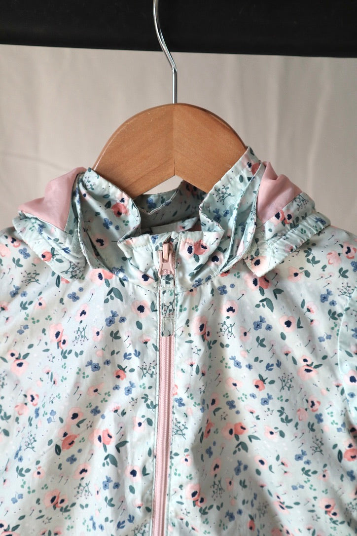 H&M Floral Rain Jacket — 6–9M