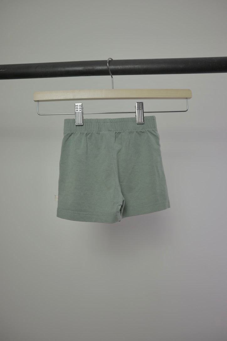 Jax + Lennon — Basic Shorts — Light Sage Green — 2/3Y