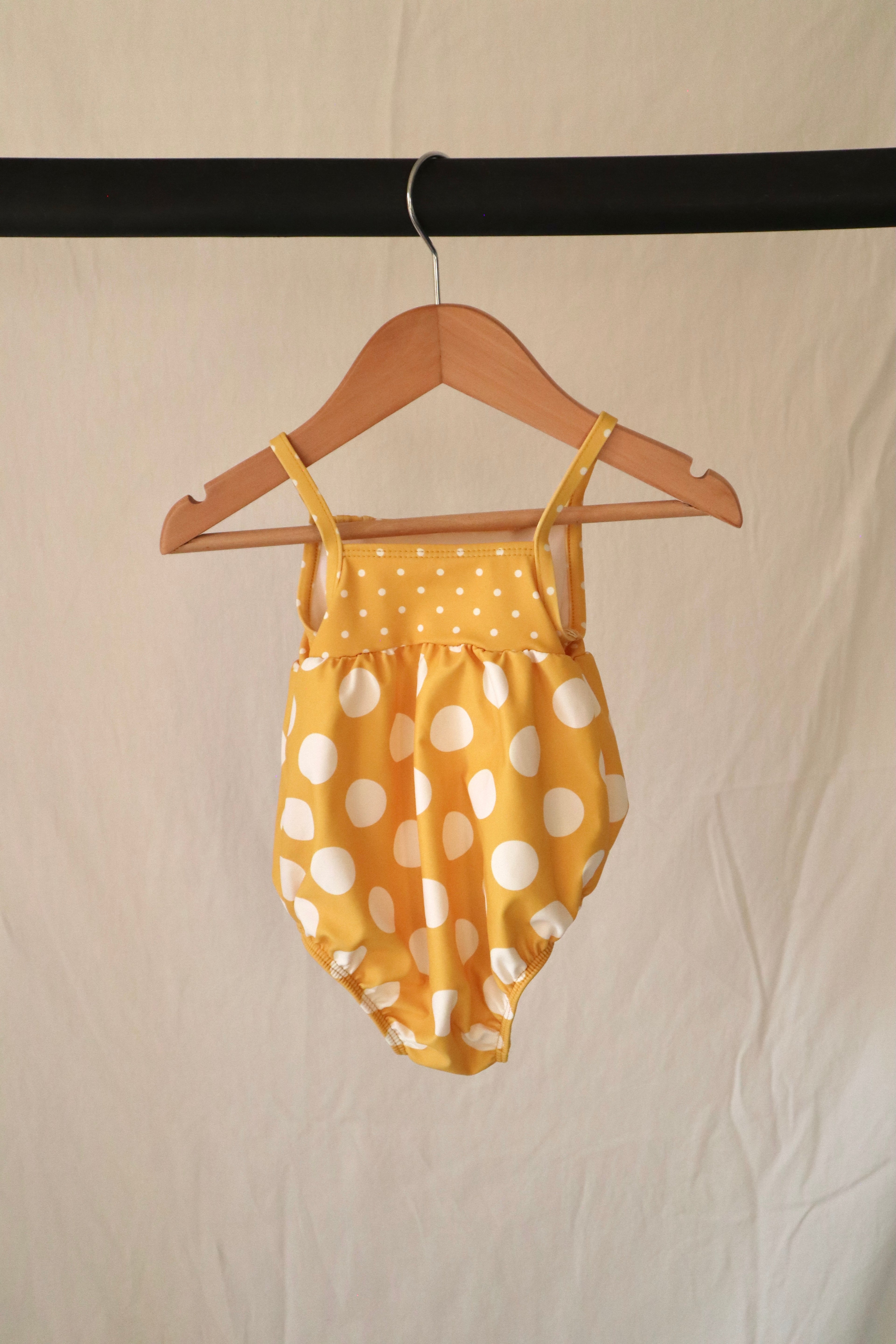 Carter's — Yellow Polka Dot Ruffle Swimsuit — 9M