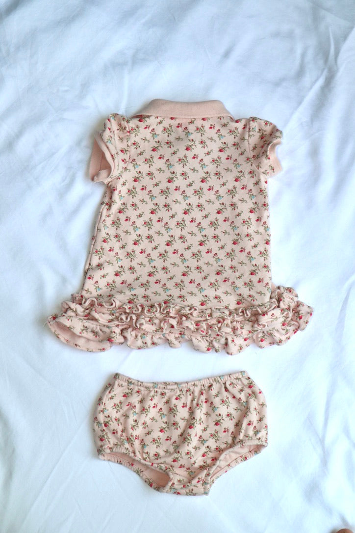 Ralph Lauren — Floral Dress & Bloomer Set — Size 9 Months