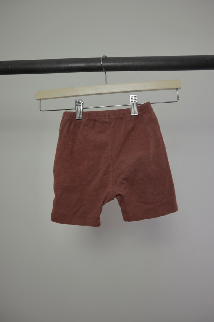 Jax + Lennon Organic Bamboo Shorts — Rust — 2/3Y