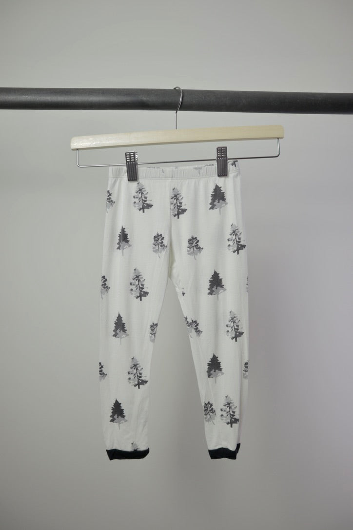 Kyte Baby — Bamboo Long Sleeve Pajama Set — Evergreen Print — 3T