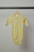 Vintage Kushies Baby Printed Sleeper Gown — Butter Yellow — 0–3M