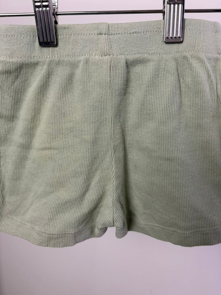 Jax + Lennon Organic Ribbed Shorts — Sage — 2/3Y