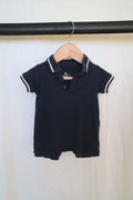 H&M Baby Boy Polo Romper Suit – Navy Blue – 2-4 Months