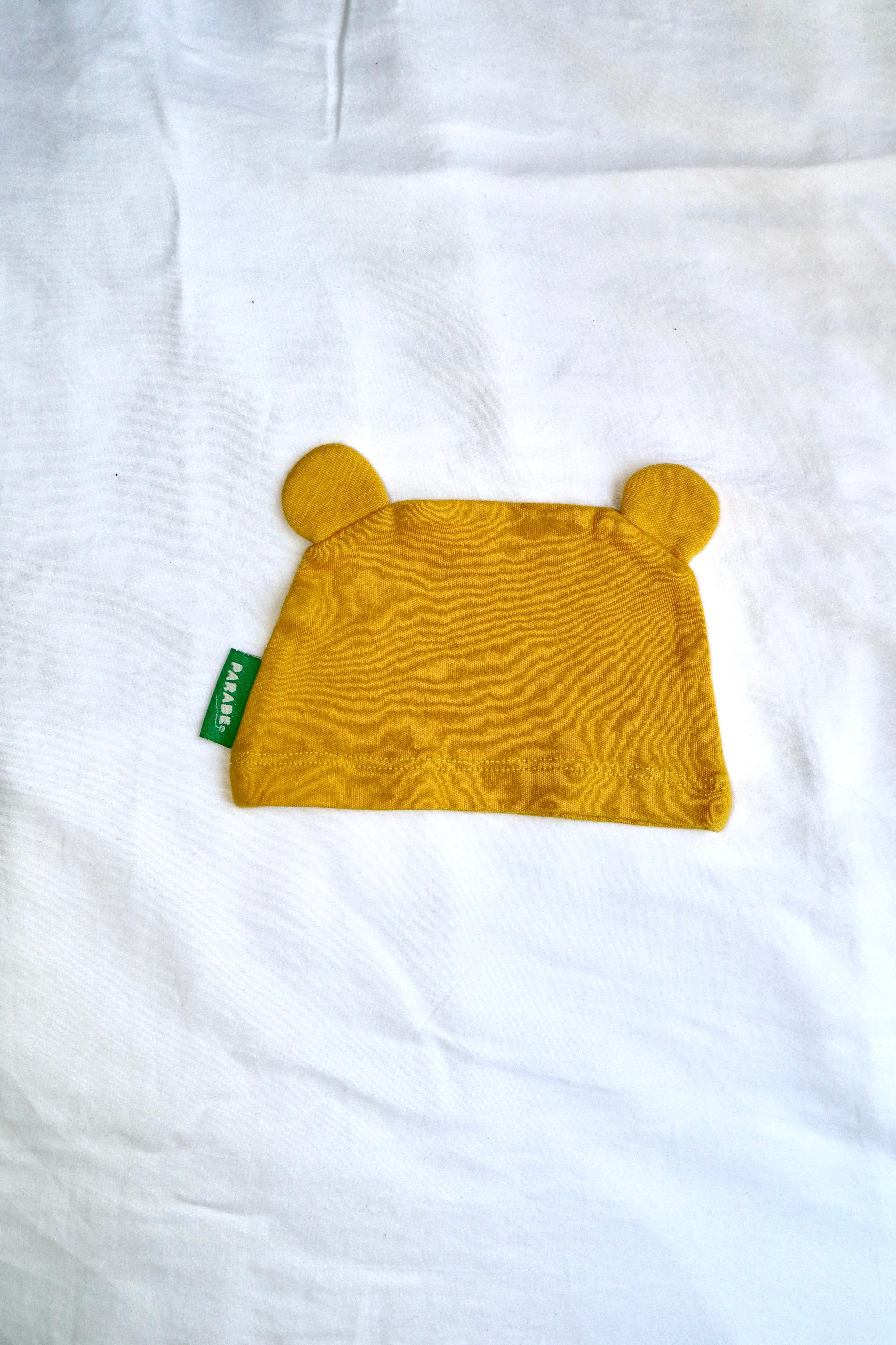 Parade Organics Organic Bear Ear Hat — Mustard — 0–6M