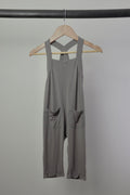 Jax + Lennon Bamboo Cross-Back Overalls — Grey — 2/3Y