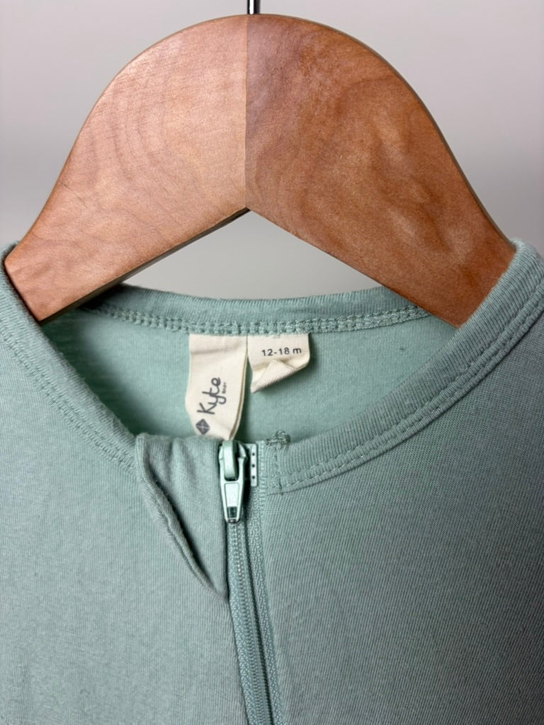 Kyte Baby — Bamboo Double-Zip Romper — Sage — 12–18M