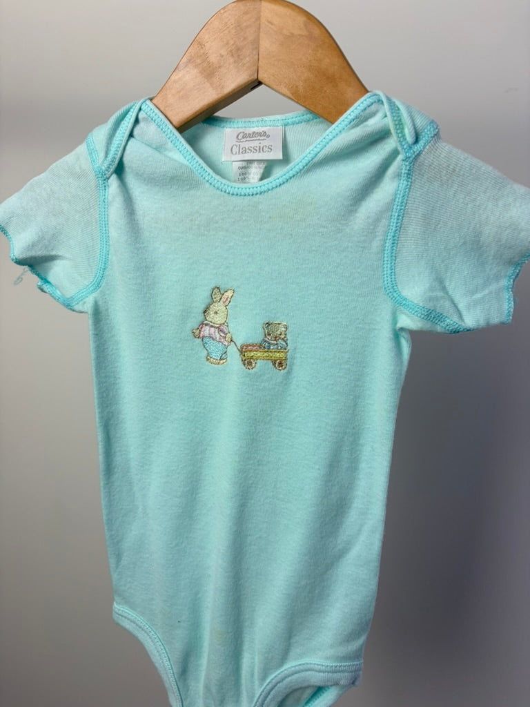 Vintage Carter’s Classics Bunny Bodysuit — 9–12 Months