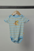 Vintage Disney Baby Winnie the Pooh & Tigger Striped Bodysuit — 6–12 Months
