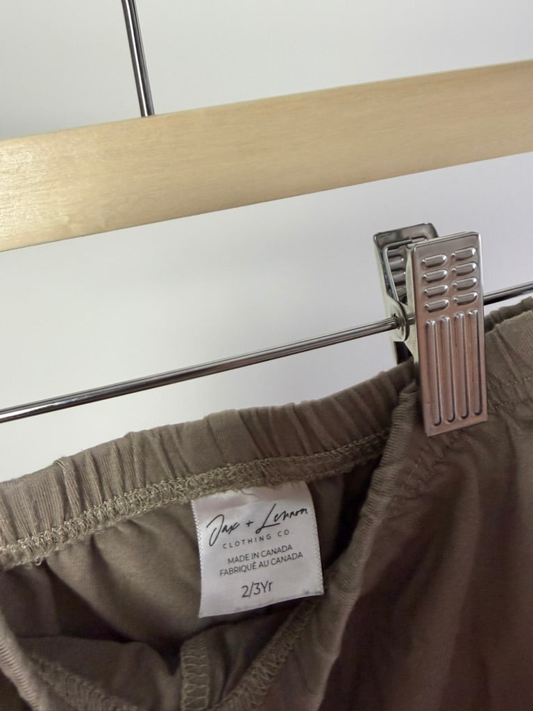 Jax + Lennon Bamboo Shorts — Taupe — 2/3Y