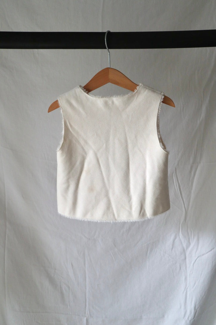 Mothercare Vintage Embroidered Vest — Cream — 12–18M