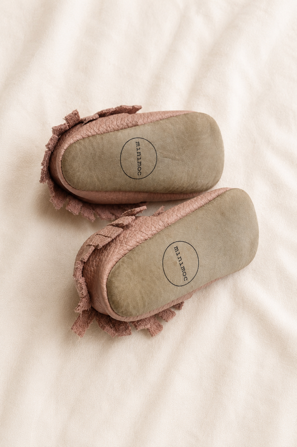 Mini Mocs — Piglet Leather Moccasins with Box — Size 3