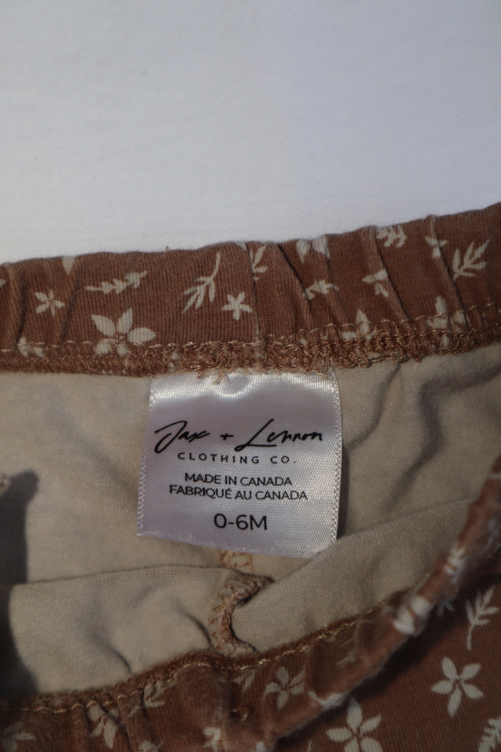 Jax + Lennon — Floral Shorts — Size 0–6 Months