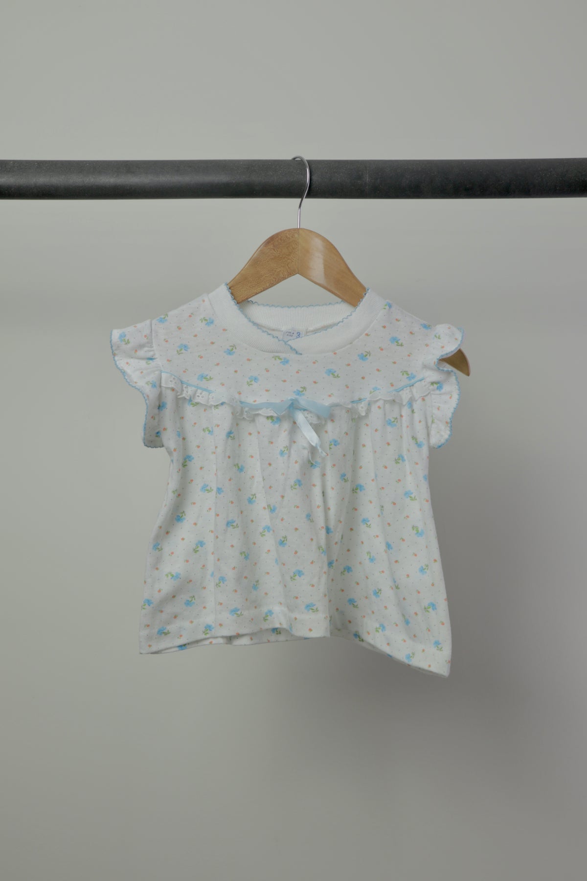 Vintage Garanimals Floral Ruffle Top — 3T