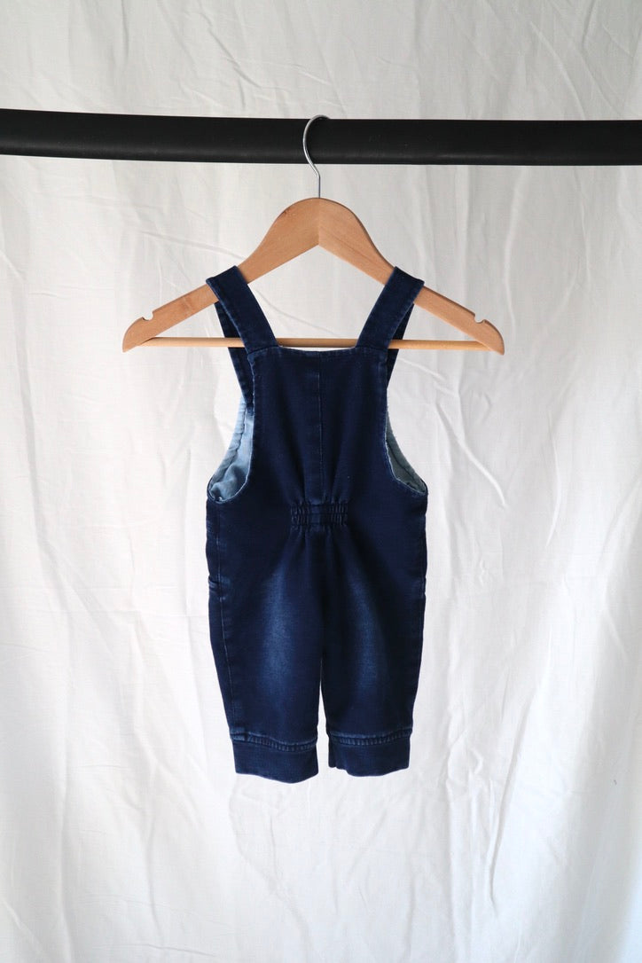Construction Denim Overalls — 0-3M