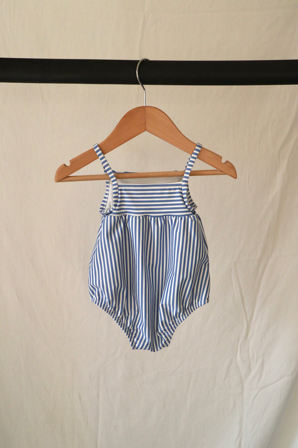 Carter's — Blue Stripe Ruffle Swimsuit — 9M