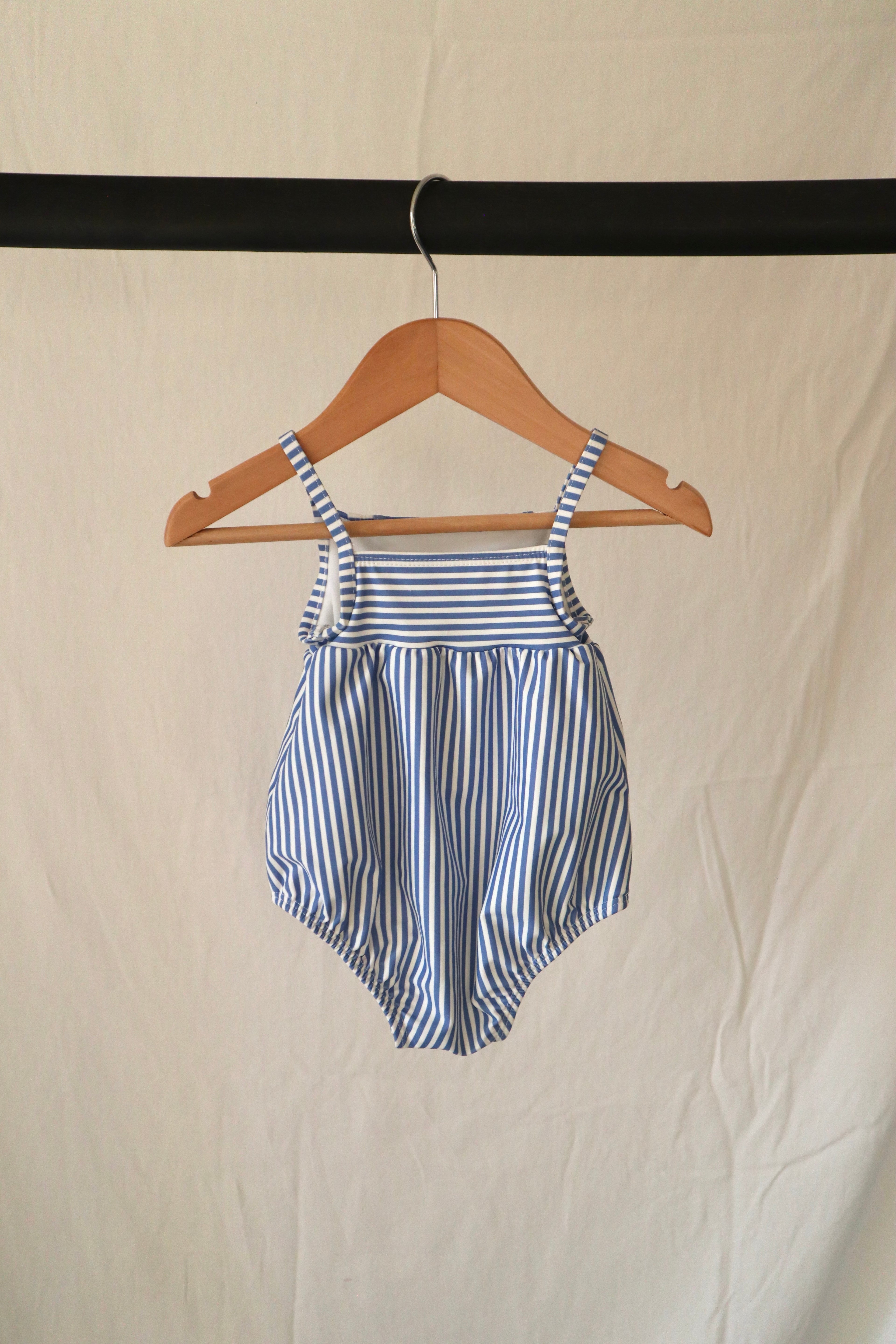Carter's — Blue Stripe Ruffle Swimsuit — 9M