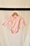 H&M Ribbed Wrap Bodysuit — Blush Pink — 2-4 Months