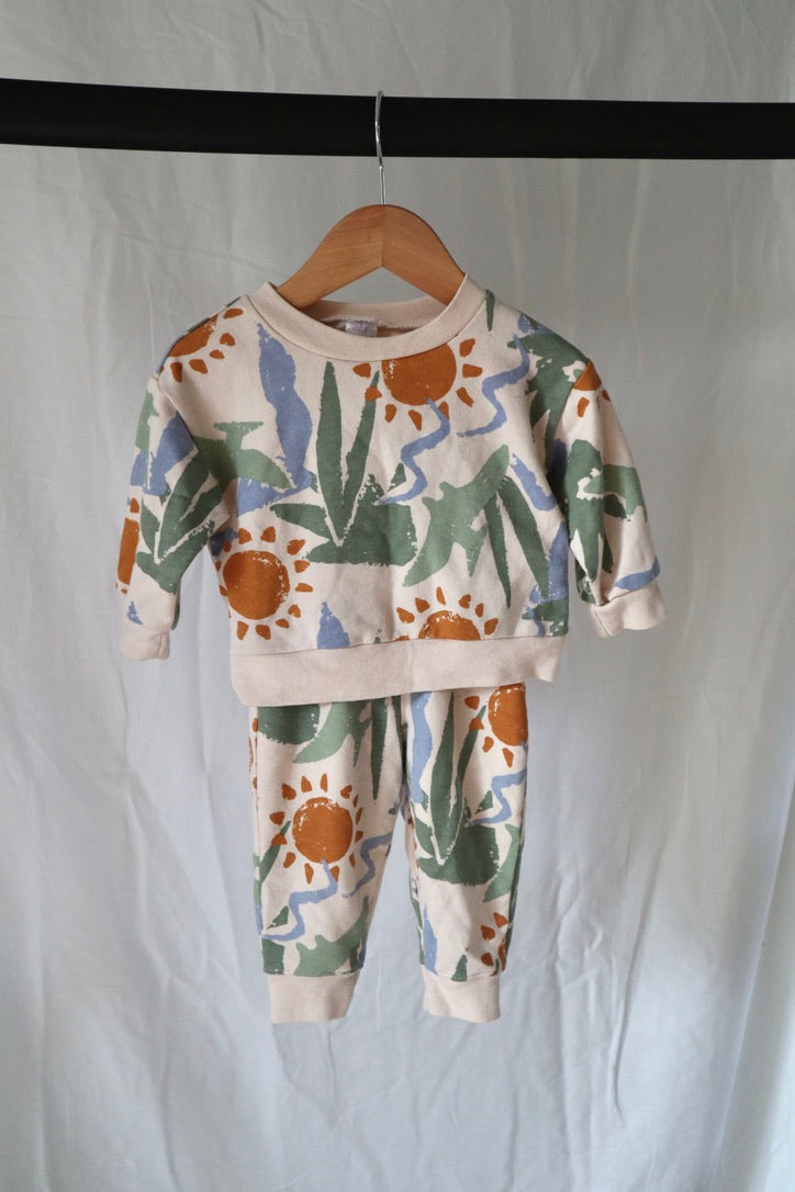 Carter's Dinosaur Print Sweatshirt & Jogger Set — 6–9M