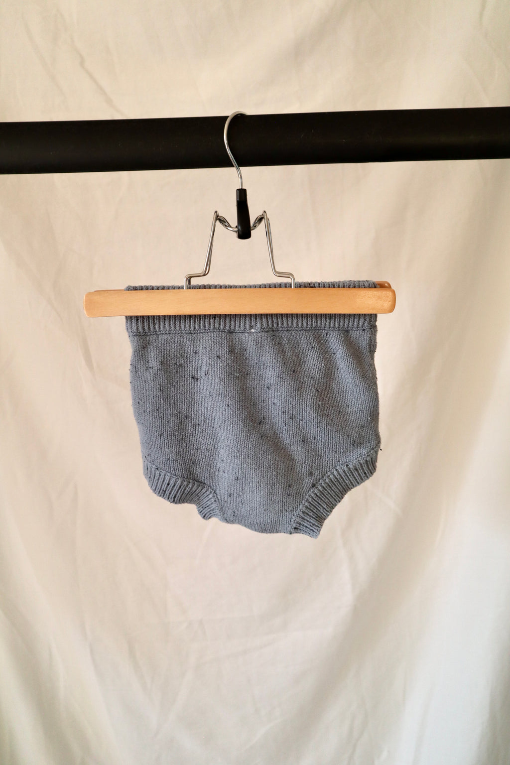 Lou Lou & Company Heirloom Knit Tee & Shorts Set — Cadet Speckle — 2T