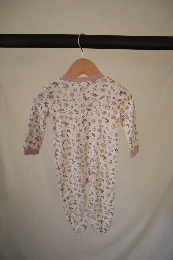 Kyle & Deena Floral Zip Footie Sleeper — 3–6M