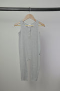 Jax + Lennon Bamboo Sleeveless Romper — Heather Grey — 2/3Y