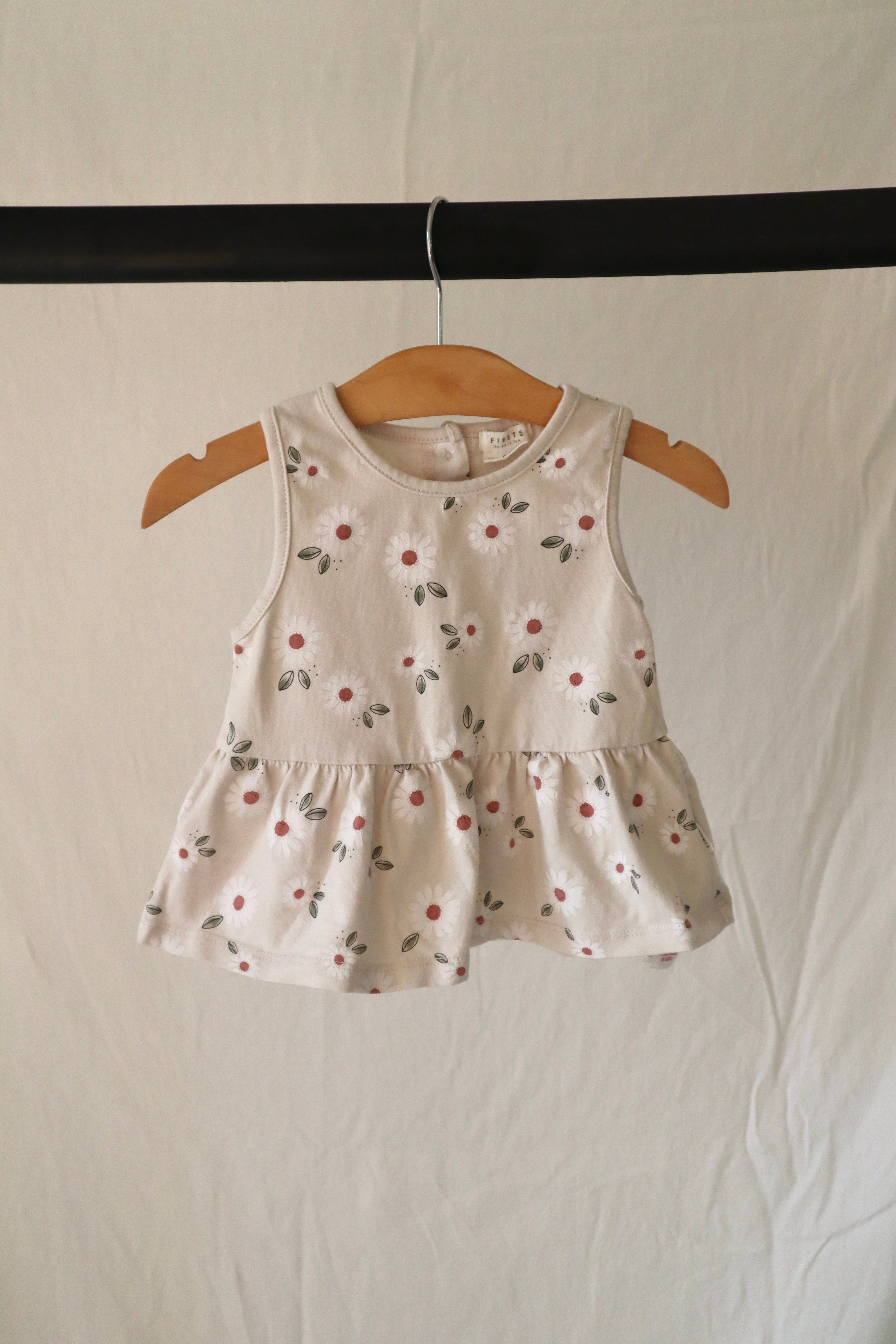 Firsts by Petite Lem — Organic Daisy Peplum Top — 18M