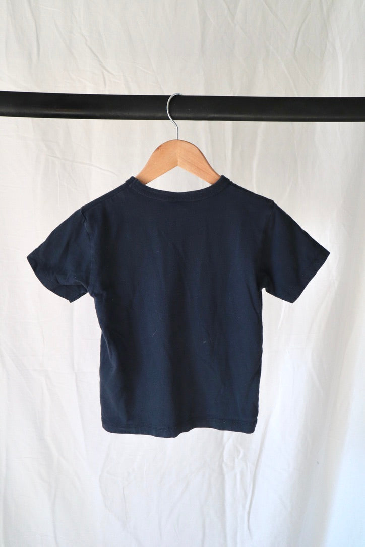 Next UK Essential Cotton Tee — Navy — 3–4 Years