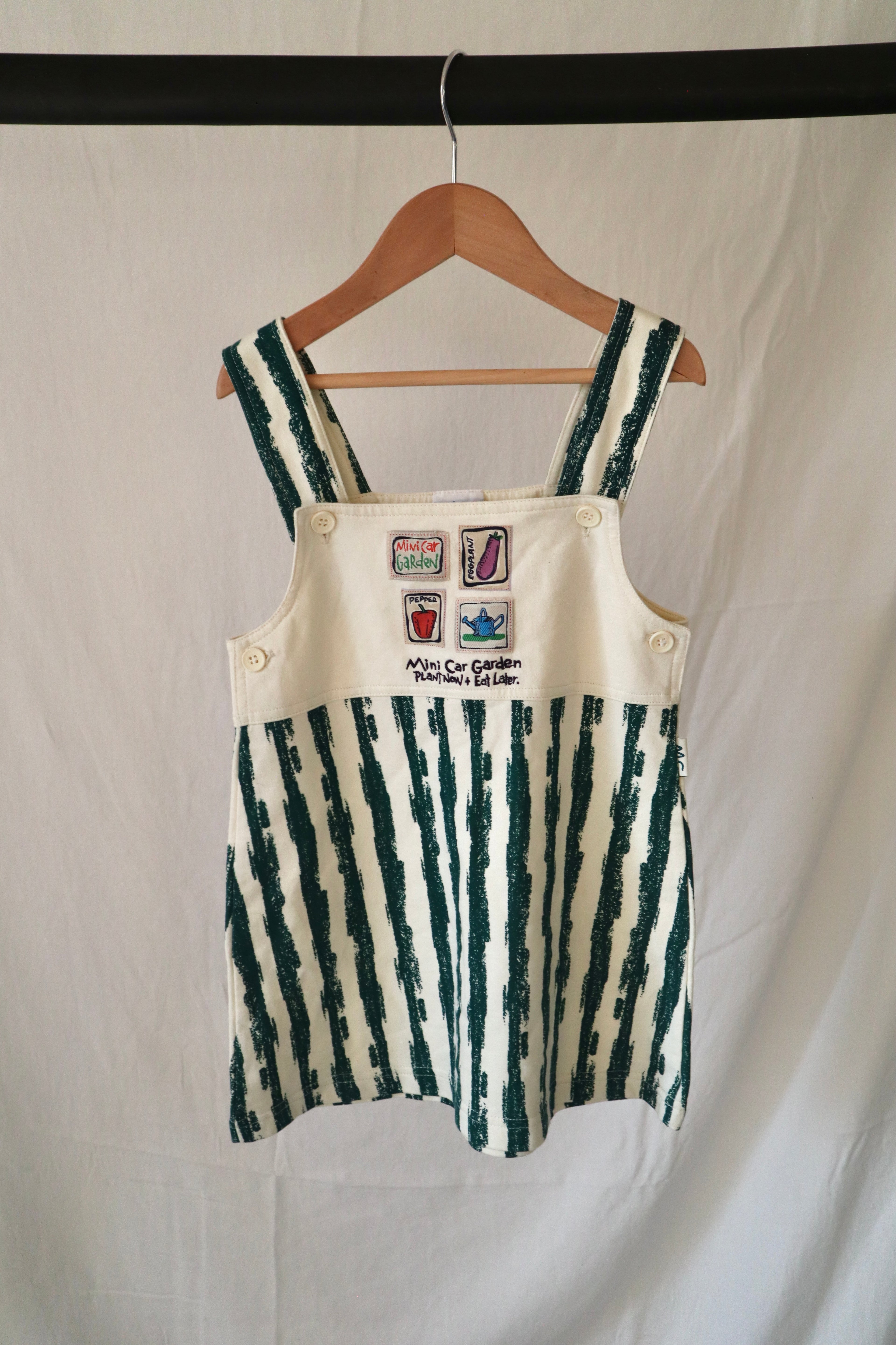 Mini Car — Vintage Garden Pinafore Dress — Size 4