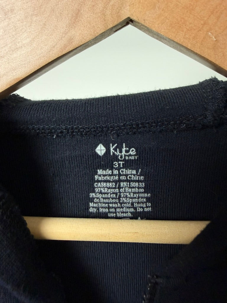 Kyte Baby — Bamboo Jersey Hooded Jacket — Midnight — 3T