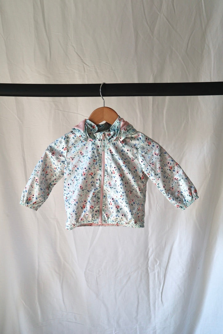 H&M Floral Rain Jacket — 6–9M